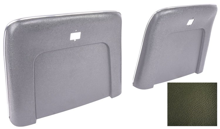 Bucket Seat Backs Fits Select 1969-1972 GM Models [Dark Green, Pair]