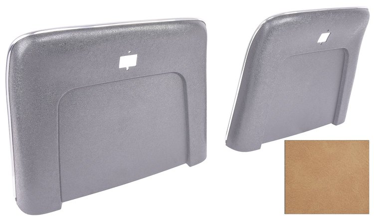 Bucket Seat Backs Fits Select 1969-1972 GM Models [Light Saddle, Pair]
