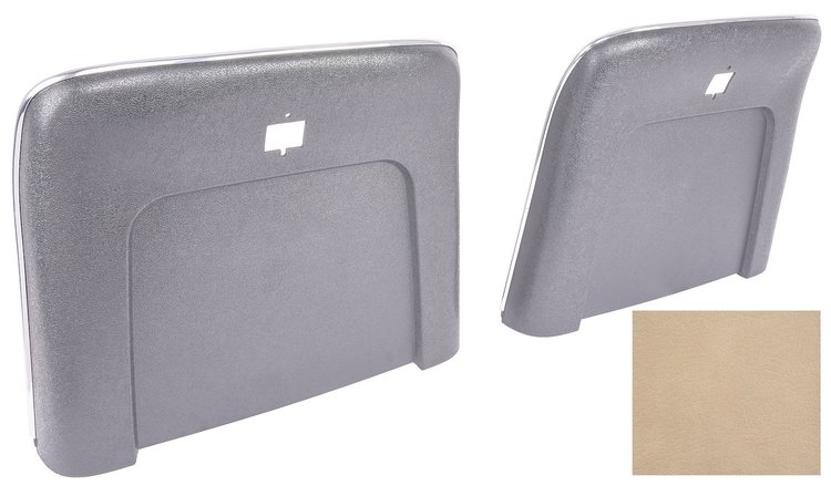 Bucket Seat Backs Fits Select 1969-1972 GM Models [Sandalwood, Pair]