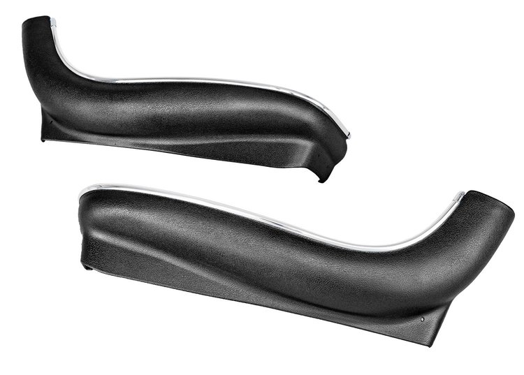 Bucket Seat Side Aprons Fits Select 1966-1968 GM Models [Black, Pair]