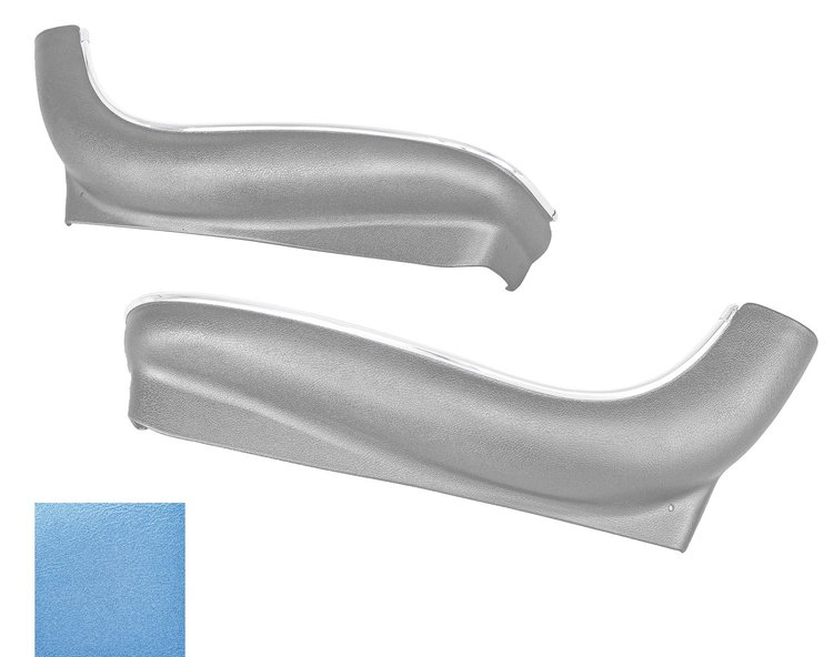 Bucket Seat Side Aprons Fits Select 1966-1967 GM Models [Light Blue, Pair]