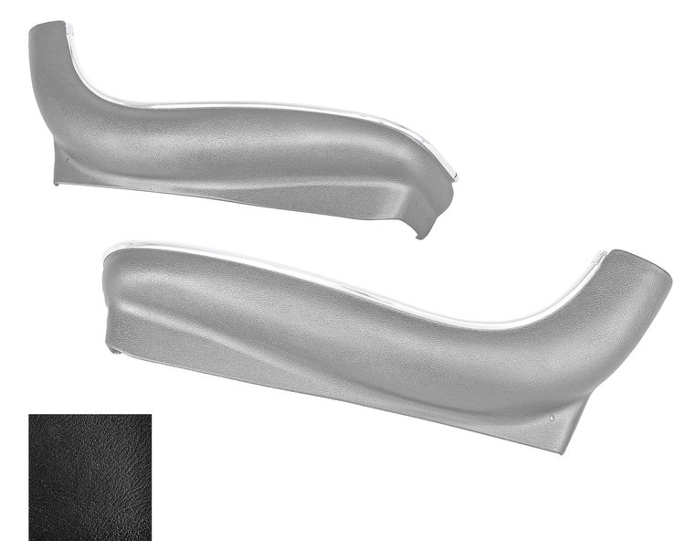 Bucket Seat Side Aprons Fits Select 1969-1972 GM Models [Black, Pair]