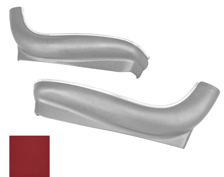 Bucket Seat Side Aprons Fits Select 1969-1972 GM Models [Red, Pair]