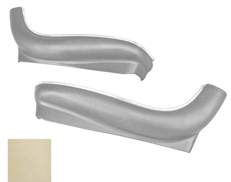 Bucket Seat Side Aprons Fits Select 1969-1972 GM Models [Parchment, Pair]