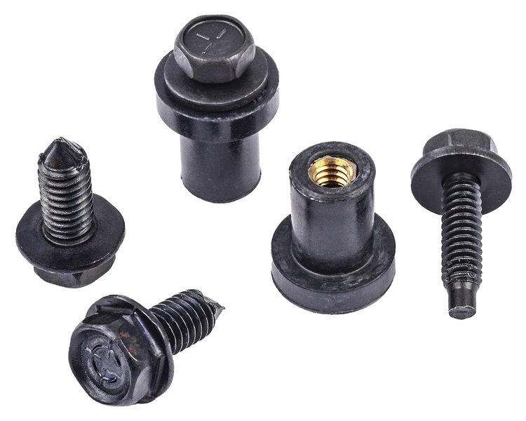 Radiator Well Nut Set Fits Select 1967-1981 GM Models [Left-Hand Side, 6-Piece Set]