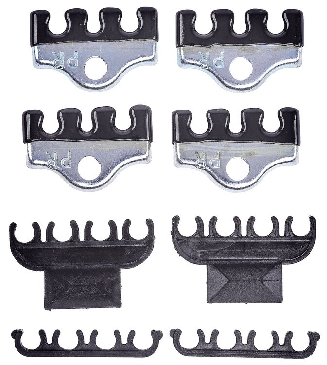 Spark Plug Wire Retainer Set Fits Select 1967-1972 Chevrolet Small Blocks [Bracket Style, 8-Piece Set]