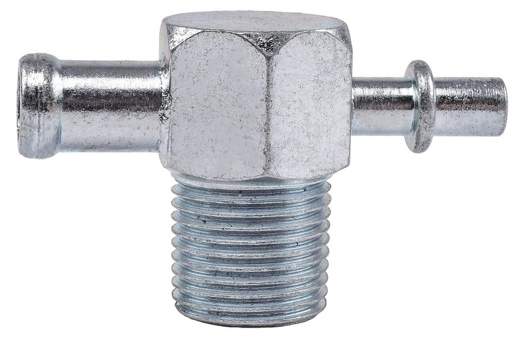 Power Brake Vacuum Fitting [3/8 in. NPT Male to 3/8 in. I.D. Hose with 1/4 in. Vacuum Port]