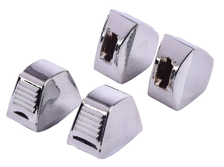 Heater & A/C Control Knob Set Fits Select 1966-1974 Chevrolet Chevelle, El Camino, Monte Carlo [Chrome]