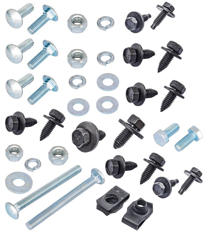 Truck Bed Assembly & Frame Mounting Fastener Kit for 1967-1972 Chevrolet, GMC Pickups Long Bed [Zinc-Plated]