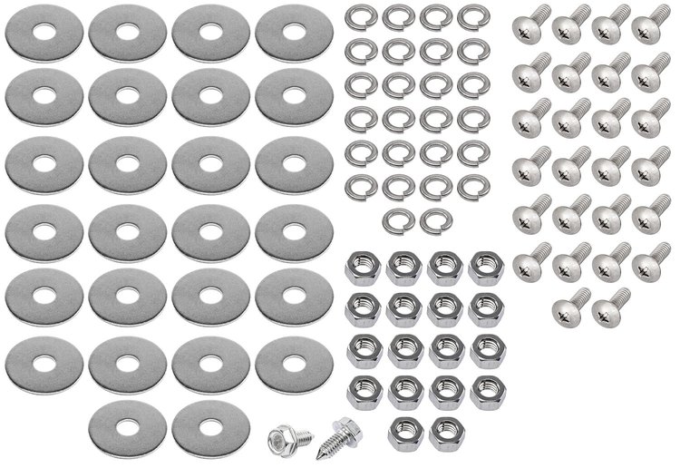 Rear Fender Fastener Kit for 1967-1972 Chevrolet, GMC Truck, Suburban [Truss Head Bolts, Natural Stainless Steel]