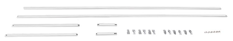 Body Side Molding Set for Select 1970-1987 GM Models [White, 6-Piece]