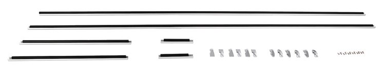 Body Side Molding Set for Select 1970-1987 GM Models [Black, 6-Piece]