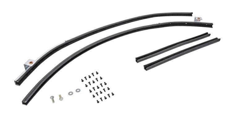 Quarter Glass Run Channel for 1964-1965 Buick, Chevrolet, Pontiac Models [2-Door Sedan, Without Chrome Bead]