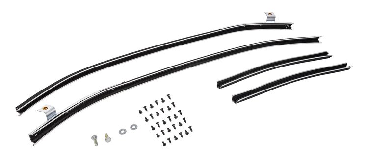 Quarter Glass Run Channel for 1964-1965 Oldsmobile Cutlass, F85, 442 [2-Door Sedan, With Chrome Bead]