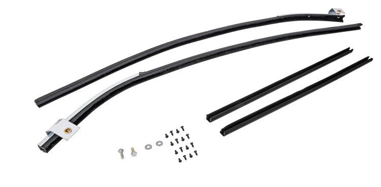 Quarter Glass Run Channel for 1966-1967 Buick, Chevrolet, Oldsmobile, Pontiac Models [2-Door Sedan, Without Chrome Bead]