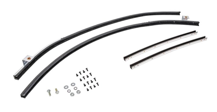 Quarter Glass Run Channel Kit for 1964-1965 Buick, Chevrolet, Pontiac Models [2-Door Sedan, Without Chrome Bead]