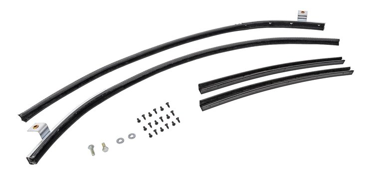 Quarter Glass Run Channel Kit for 1964-1965 Oldsmobile Cutlass, F85, 442 [2-Door Sedan, Without Chrome Bead]