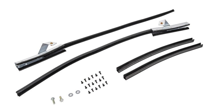 Quarter Glass Run Channel Kit for 1968-1972 Buick, Chevrolet, Oldsmobile, Pontiac Models [2-Door Sedan, Without Chrome Bead]