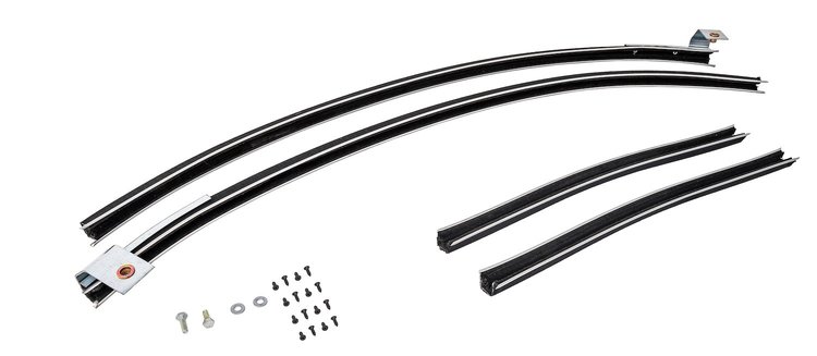 Quarter Glass Run Channel for 1962-1965 Chevrolet Chevy II [2-Door Sedan, With Chrome Bead]