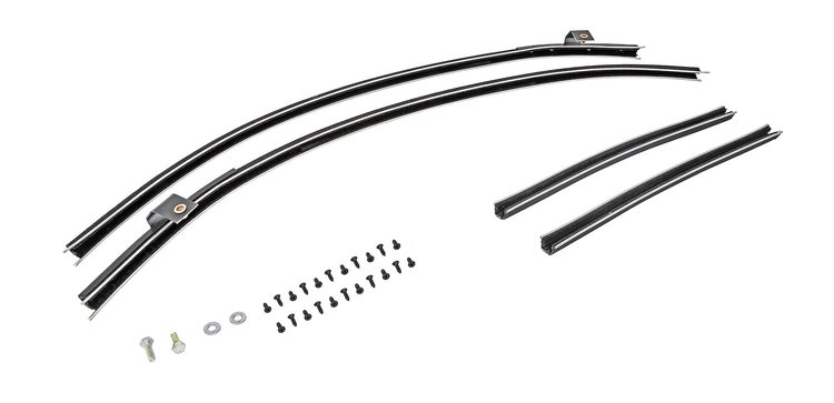 Quarter Glass Run Channel for 1966-1967 Chevrolet Chevy II [2-Door Sedan, With Chrome Bead]