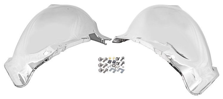 Chrome Front Inner Fender & Hardware Kit for 1967-1972 Chevy, GMC Trucks & 1969-1972 Chevy Blazer, Suburban & GMC Jimmy