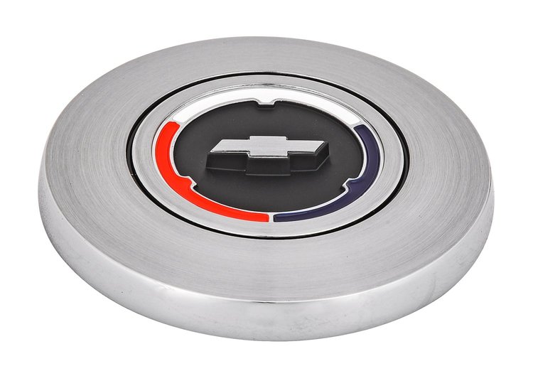 Horn Button Cap for 1966 Chevy Chevelle, El Camino, Corvair, Impala, Bel Air, Biscayne w/OEM 2-Spoke Wood Steering Wheel