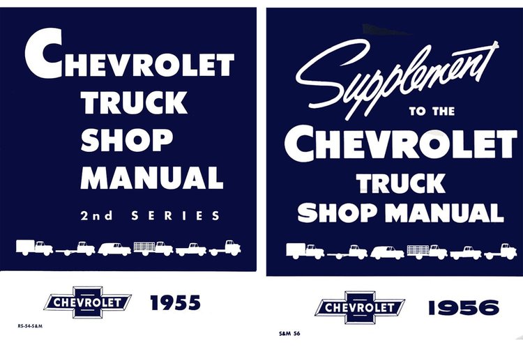 Shop and Supplement Manual Set for 1955 2nd Series and 1956 Chevrolet Trucks
