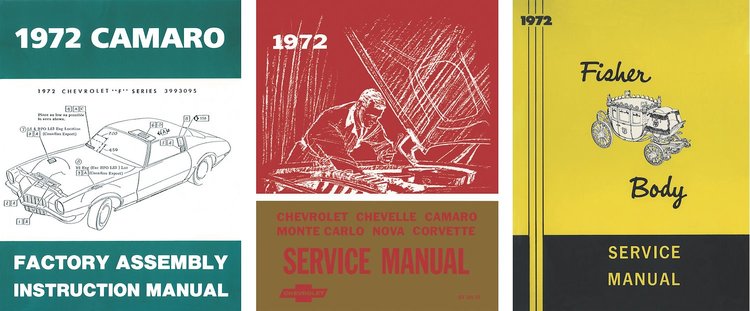 Shop Manual Set for 1972 Chevrolet Camaro