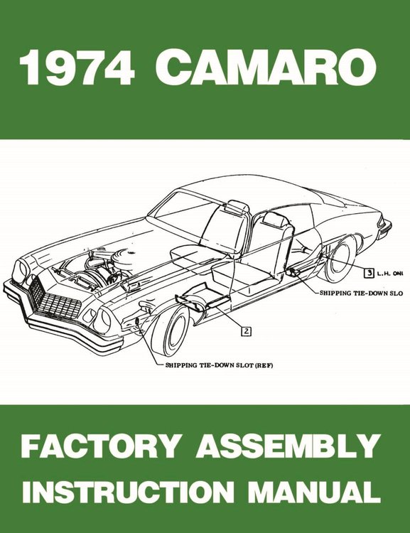 Factory Assembly Instruction Manual for 1974 Chevrolet Camaro