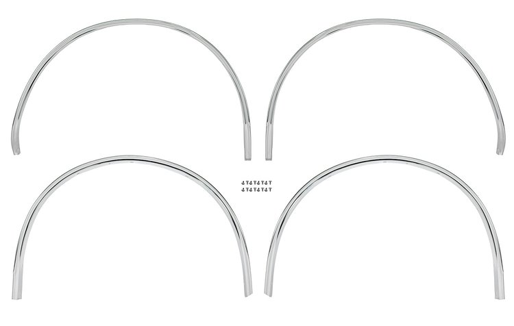 4-Piece Wheel Well Molding Kit for 1967-1968 Chevrolet Camaro & Pontiac Firebird