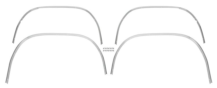 4-Piece Wheel Well Opening Molding Kit for 1969 Chevrolet Camaro