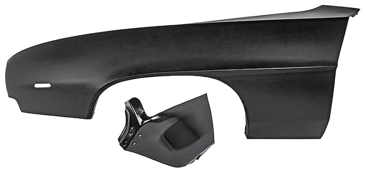 Left Front Fender with Lower Extension Kit for 1969 Chevy Camaro [Standard Non-RS]