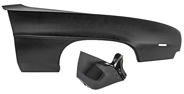 Right Front Fender with Lower Extension Kit for 1969 Chevy Camaro [Standard Non-RS]