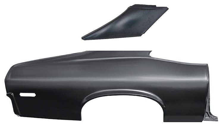 Full Quarter Panel W/Sail Panel Kit for 1970-1972 Chevrolet Nova, 1971-1972 Pontiac Ventura 2-Door Coupe [Right/Passenger Side]