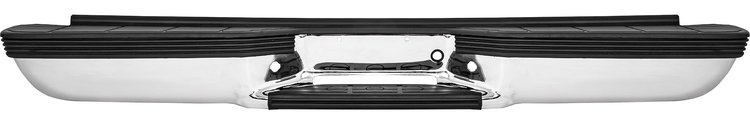 Rear Step Bumper Fits Select 1988-2000 Chevrolet & GMC C & K-Series Fleetside Trucks, Heavy 12-Gauge Steel [Chrome]