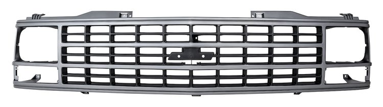 Grille Fits Select 1988-1993 Chevrolet Trucks, Blazer, Suburban w/Single Headlamps [Argent Silver/Gray]