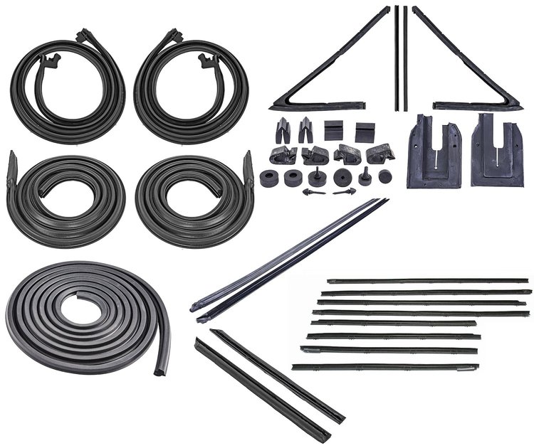 Weatherstrip w/Authentic OE Felts Kit for 1964 Chevy Chevelle 2-Door Hardtop