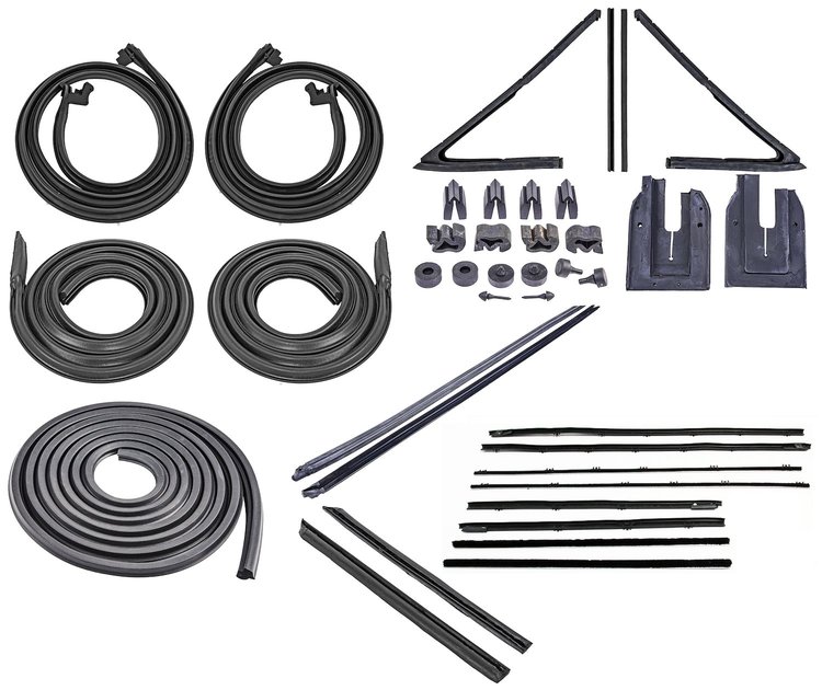 Weatherstrip w/Authentic OE Felts Kit for 1965 Chevy Chevelle 2-Door Hardtop