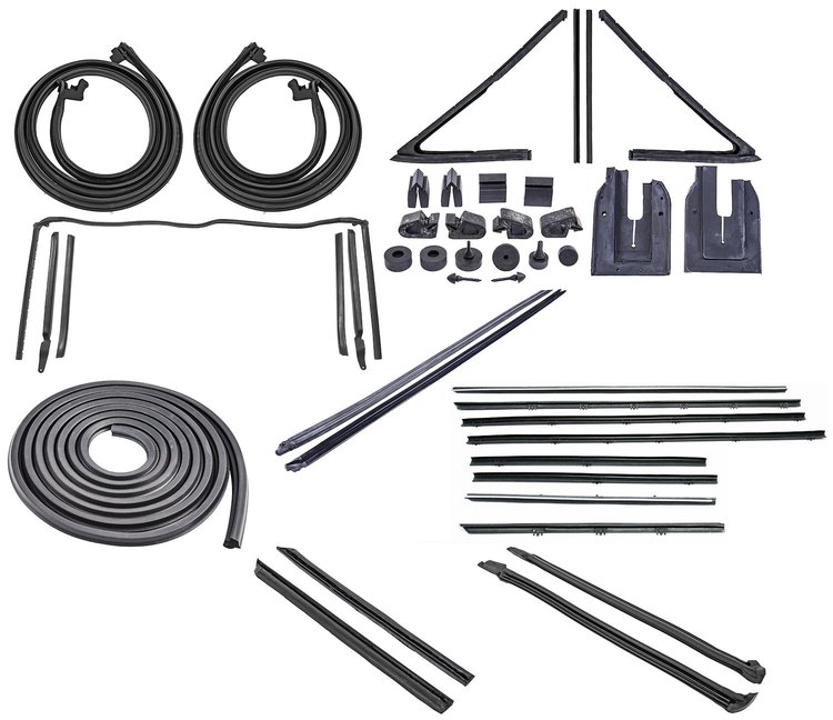 Weatherstrip w/Replacement Felts Kit for 1964 Chevy Chevelle Convertible