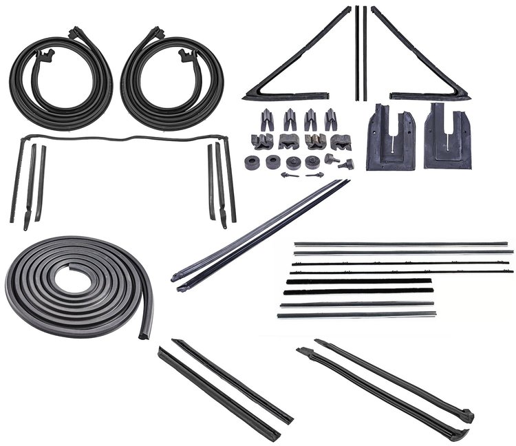 Weatherstrip w/Replacement Felts Kit for 1965 Chevy Chevelle Convertible