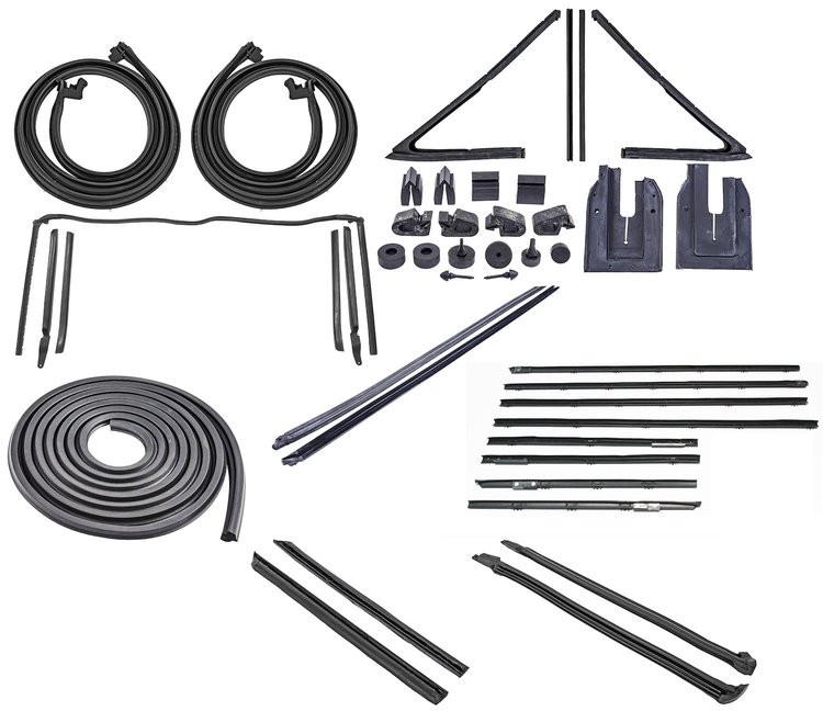 Weatherstrip w/Authentic OE Felts Kit for 1964 Chevy Chevelle Convertible