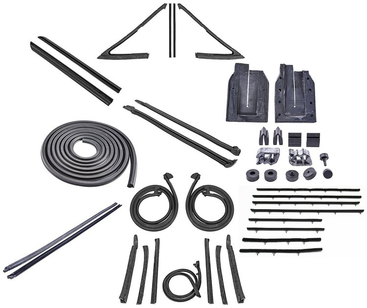 Weatherstrip w/Authentic OE Felts Kit for 1966 Chevy Chevelle Convertible