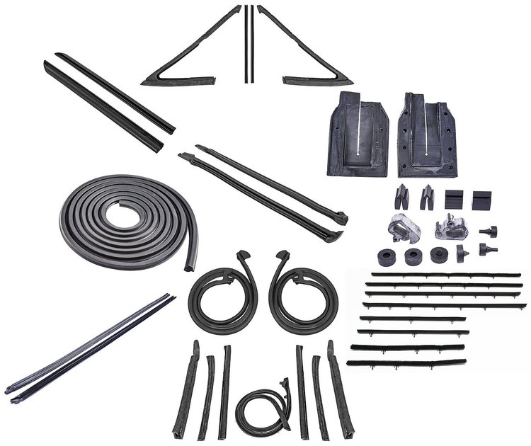 Weatherstrip w/Authentic OE Felts Kit for 1967 Chevy Chevelle Convertible