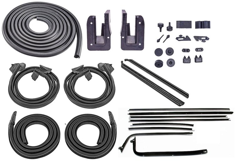 Weatherstrip w/Authentic OE Felts Kit for 1970-1972 Chevy Chevelle 2-Door Hardtop
