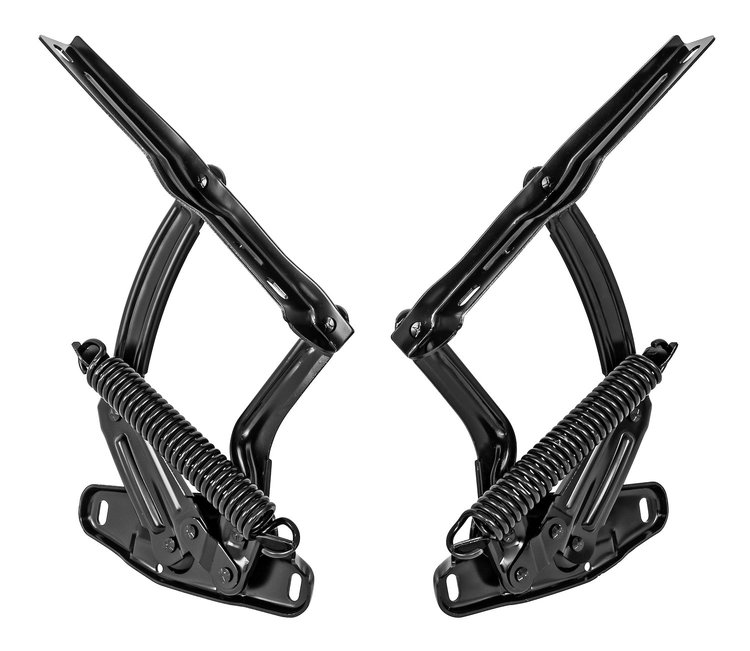 Hood Hinges w/Springs Fits Select 1968-1979 Chevy Bel Air, Biscayne, Caprice, Chevelle, El Camino, Impala, Nova, Pontiac Ventura
