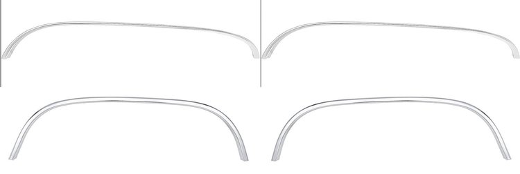 Front & Rear Wheel Well Molding Kit for Select 1988-2000 Chevrolet & GMC Trucks/SUVs