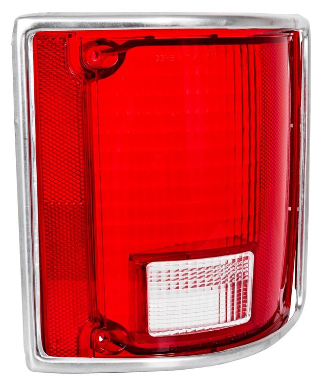 Tail Light Lenses for Select 1973-1991 Chevrolet & GMC Trucks [Right/Passenger Side w/Trim]