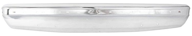 Front Bumper for 1987-1991 Ford F150, F250, F350 Trucks, Bronco with Impact Strip Holes [Chrome]