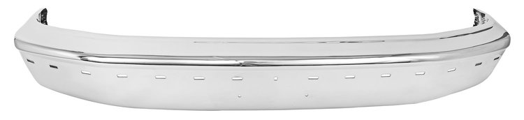 Front Bumper Fits Select 1992-1998 Ford F-Series Trucks, 1992-1996 Ford Bronco with Impact Strip Holes [Chrome]