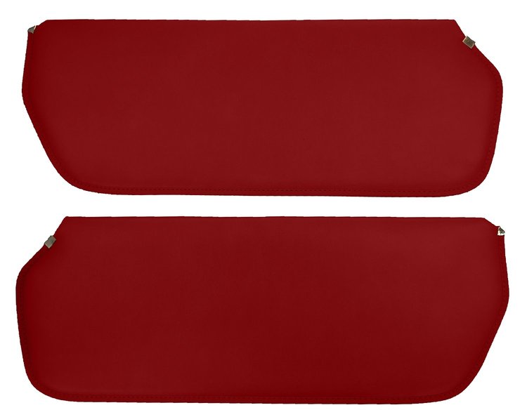 Sun Visors for 1973-1987 Chevrolet/GMC Truck, Suburban, Blazer, K5 Blazer, Jimmy [Madrid Grain Vinyl, Red]
